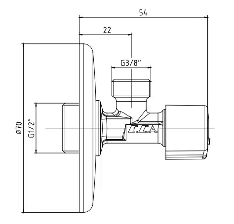 10 Adet ECA Filitreli Ara Musluk Rozetli 102111526 10 Adet ECA Filitreli Ara Musluk Rozetli 102111526