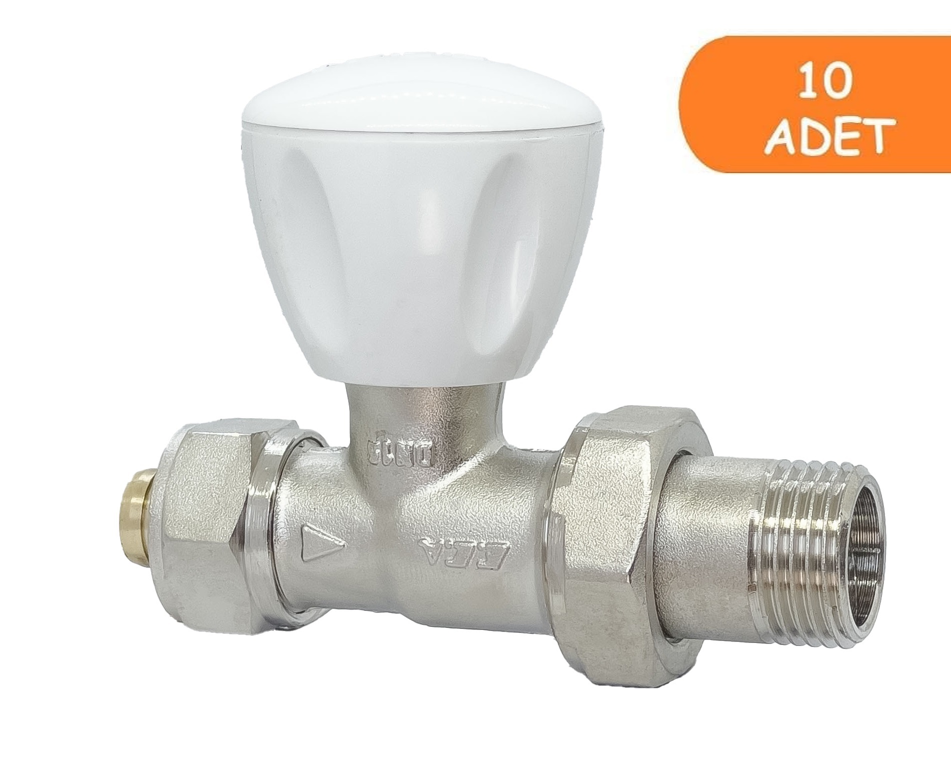 10 Adet ECA RV3 1/2 Düz Radyatör Valfi Pex Petek Havlupan Vanası 602120722 10 Adet ECA RV3 1/2 Düz Radyatör Valfi Pex Petek Havlupan Vanası 602120722