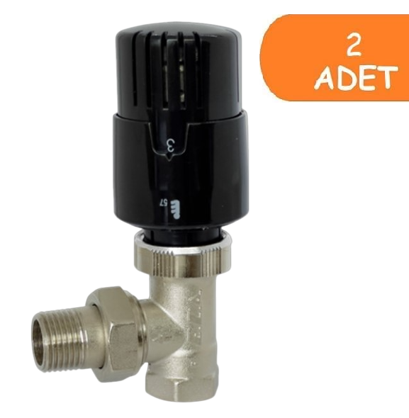 2 Adet ECA TRV4 Termostatik Köşe Radyatör Valfi Petek Vanası Siyah 802120116 2 Adet ECA TRV4 Termostatik Köşe Radyatör Valfi Petek Vanası Siyah 802120116