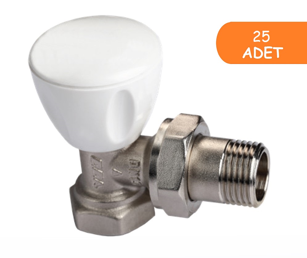 25 Adet ECA RV3 1/2 Köşe Radyatör Valfi Petek Havlupan Vanası 602120641 25 Adet ECA RV3 1/2 Köşe Radyatör Valfi Petek Havlupan Vanası 602120641