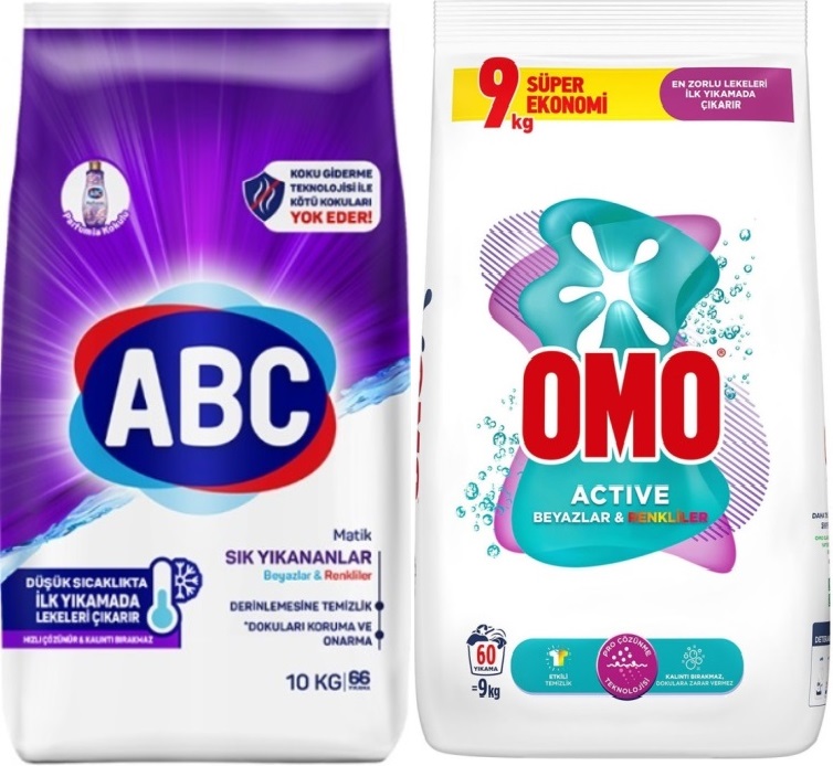 Abc Matik Toz Çamaşır Deterjanı 10KG Sık Yıkananlar Beyazlar/Renkliler (66 Yıkama)+ 9KG Beyaz/Renkli Abc Matik Toz Çamaşır Deterjanı 10KG Sık Yıkananlar Beyazlar/Renkliler (66 Yıkama)+ 9KG Beyaz/Renkli