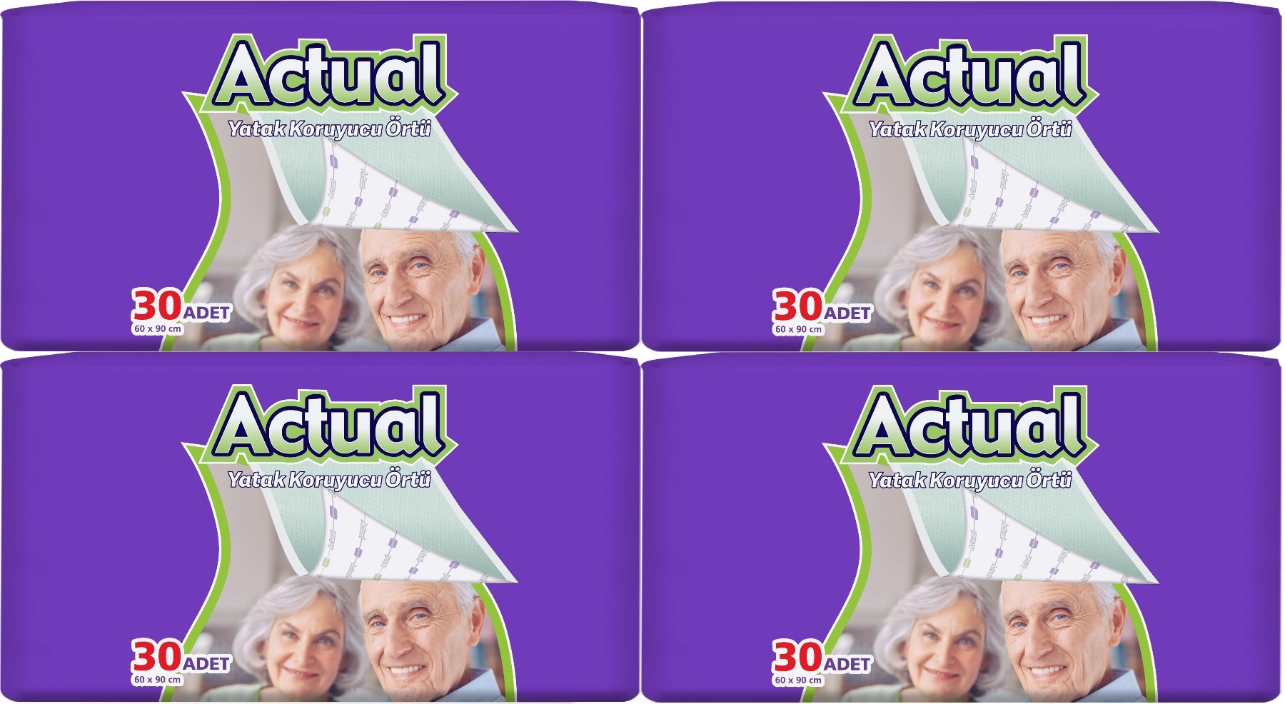 Actual Hasta Alt Açma Yatak Koruyucu Örtü 60*90CM 120 Adet (4PK*30) Actual Hasta Alt Açma Yatak Koruyucu Örtü 60*90CM 120 Adet (4PK*30)
