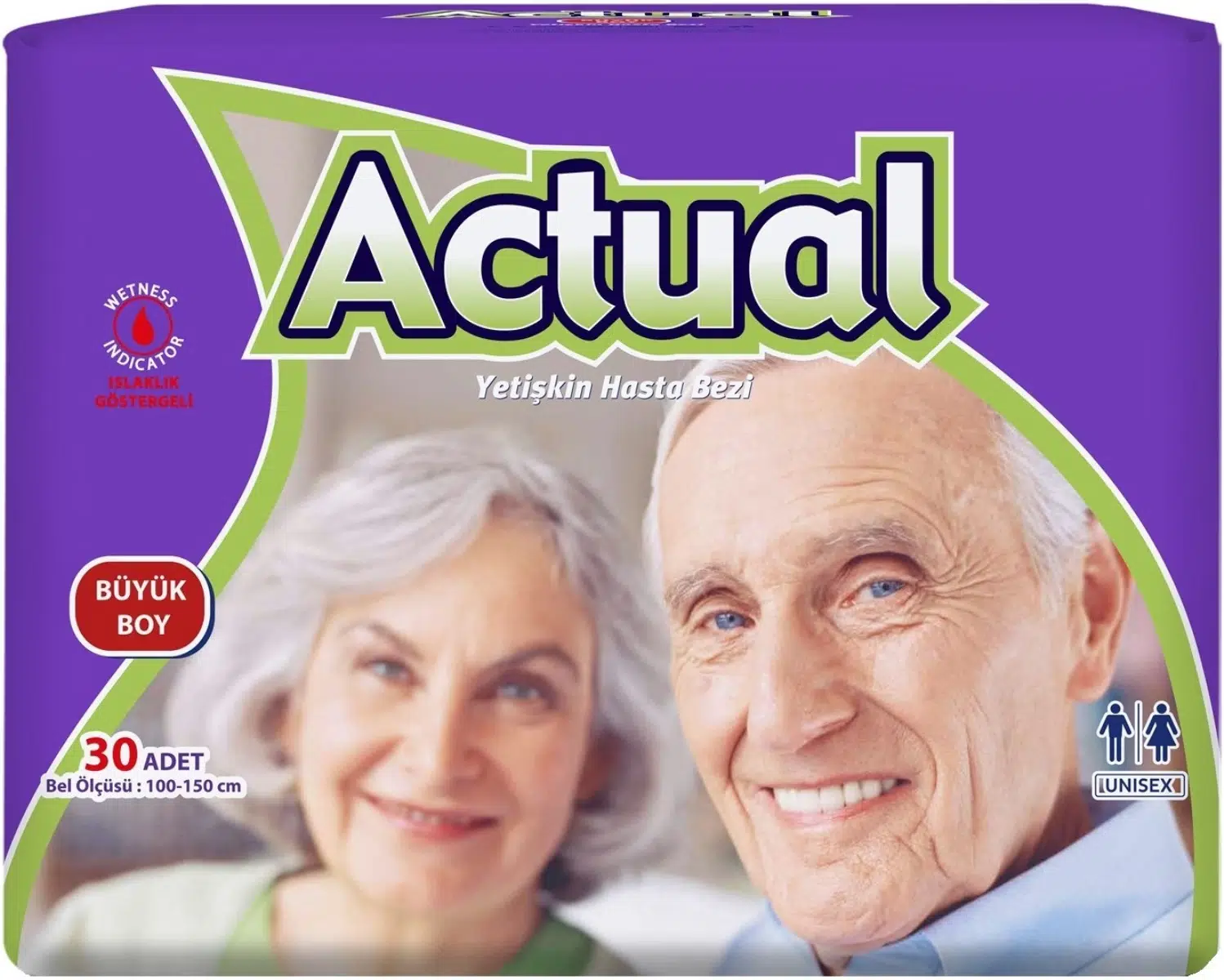Actual Yetişkin Bezi Bel Bantlı L - Large - Büyük 30 Adet