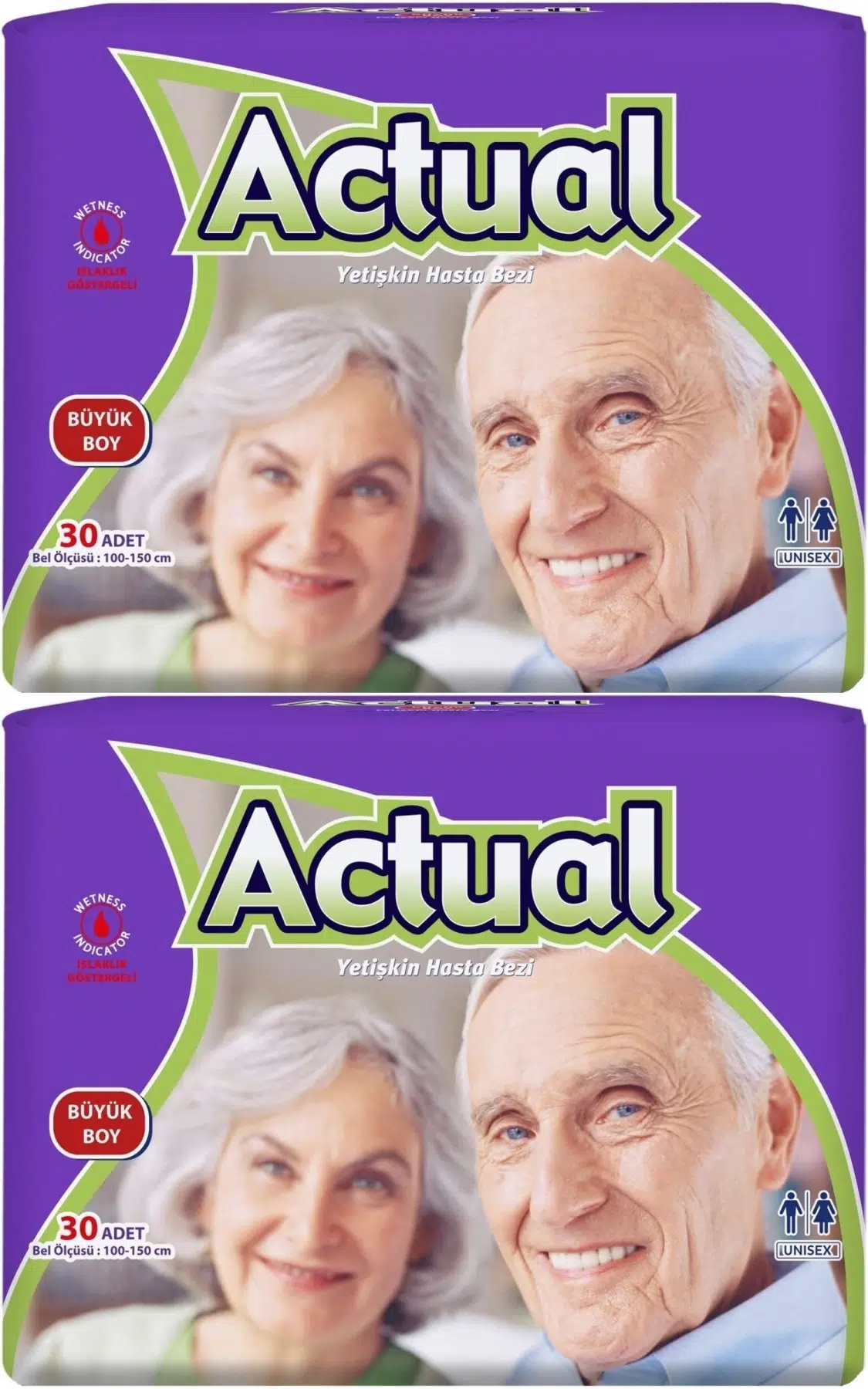 Actual Yetişkin Bezi Bel Bantlı L - Large - Büyük 60 Adet (2PK*30)