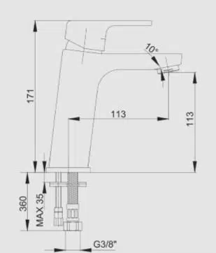 AR Lunetta Lavabo Bataryası 102188107 AR Lunetta Lavabo Bataryası 102188107