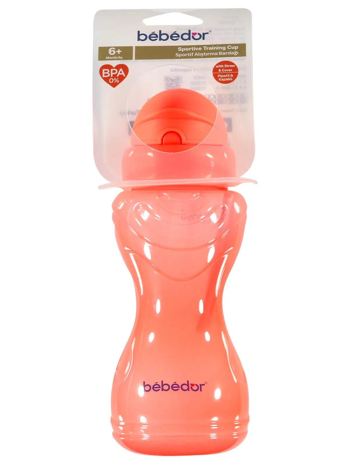 Bebedor Sportif Pipetli Bardak/Alıştırma Bardağı 330ML - Neoan Pembe