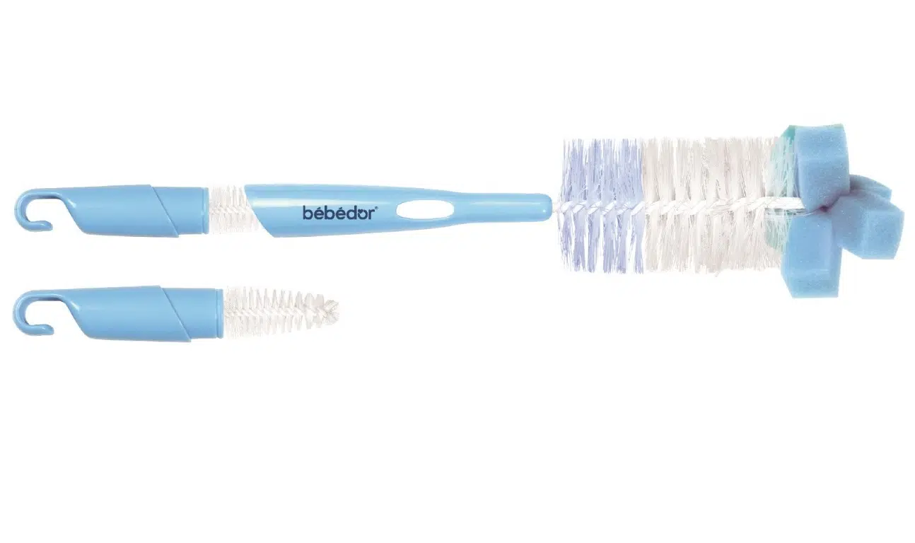 Bebedor Süngerli Biberon ve Emzik Fırçası (Kod:575) - Mavi