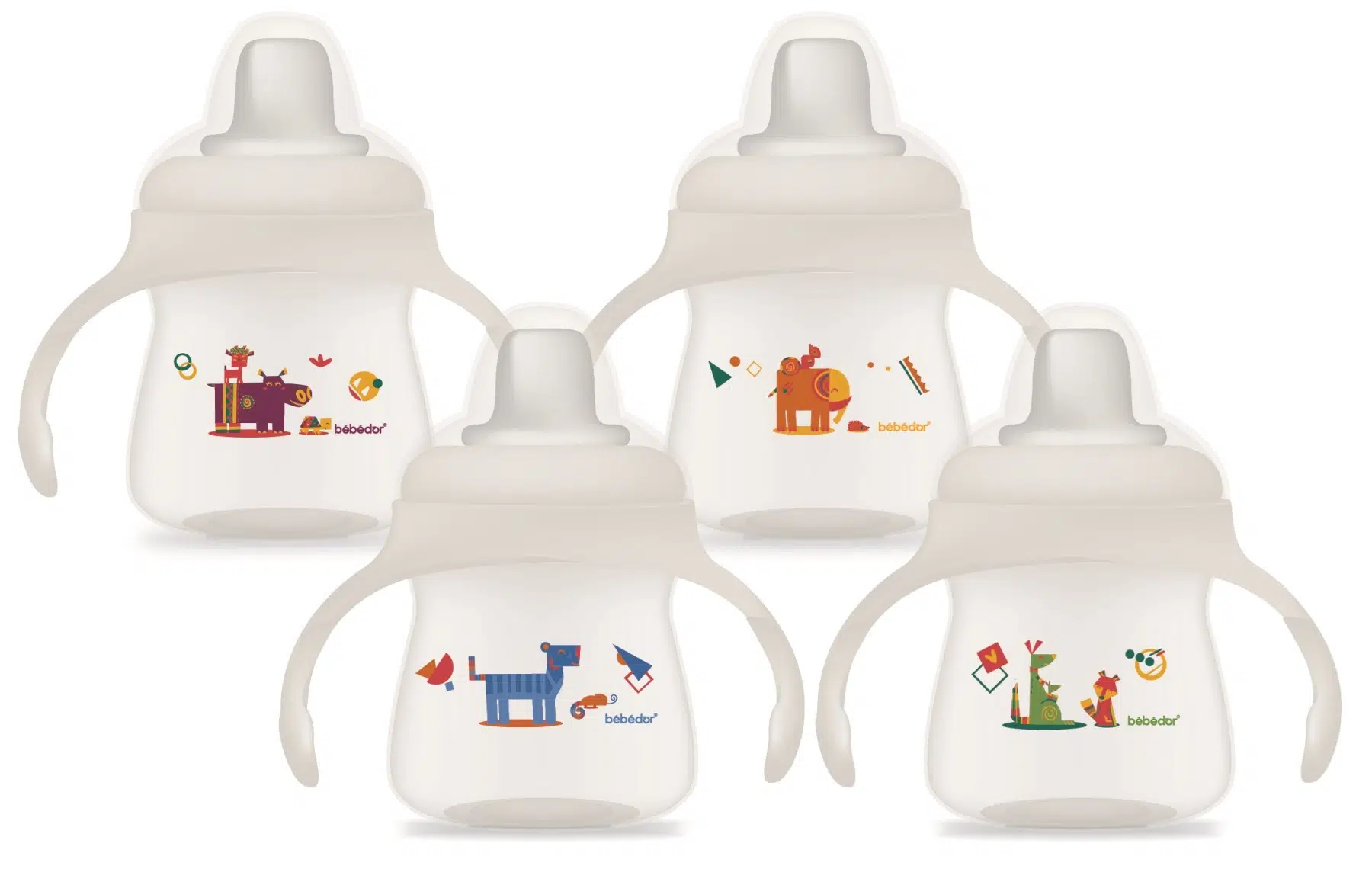 Bebedor Yumuşak Uçlu Alıştırma Bardağı 150ML (Kod:8507) - Mor