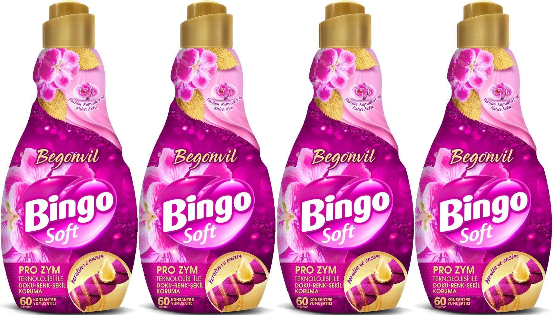Bingo Soft Çamaşır Yumuşatıcı Konsantre 1440ML Begonvil (4 Lü Set) Bingo Soft Çamaşır Yumuşatıcı Konsantre 1440ML Begonvil (4 Lü Set)
