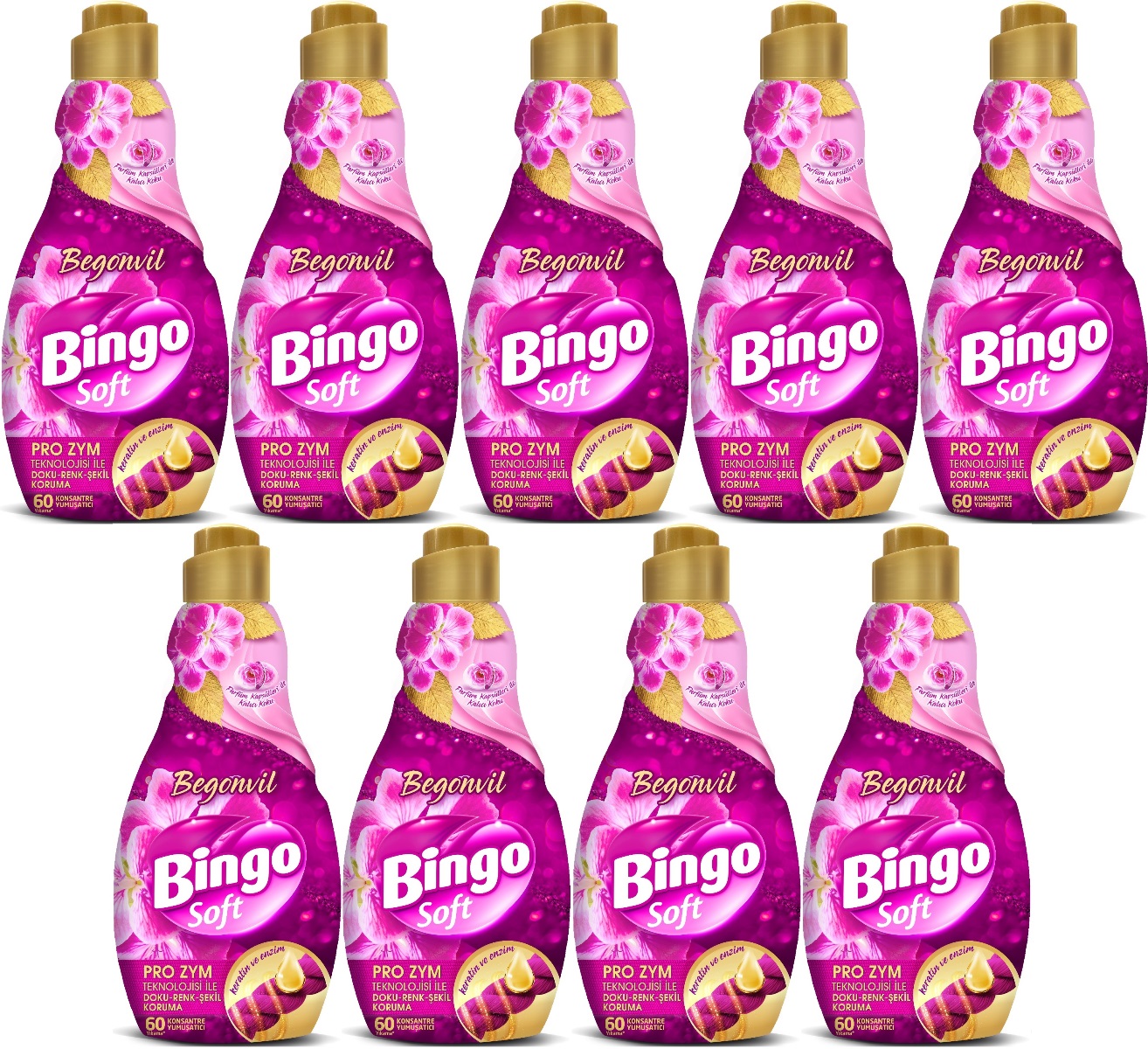 Bingo Soft Çamaşır Yumuşatıcı Konsantre 1440ML Begonvil (9 Lu Set) Bingo Soft Çamaşır Yumuşatıcı Konsantre 1440ML Begonvil (9 Lu Set)