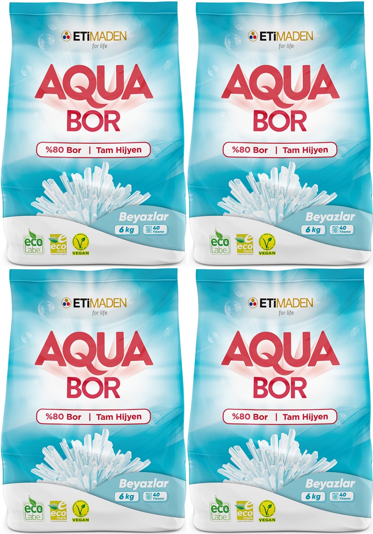 Boron AquaBor Matik Toz Çamaşır Deterjanı 24KG (Beyazlar İçin) 160 Yıkama (4PK*6KG) Boron AquaBor Matik Toz Çamaşır Deterjanı 24KG (Beyazlar İçin) 160 Yıkama (4PK*6KG)