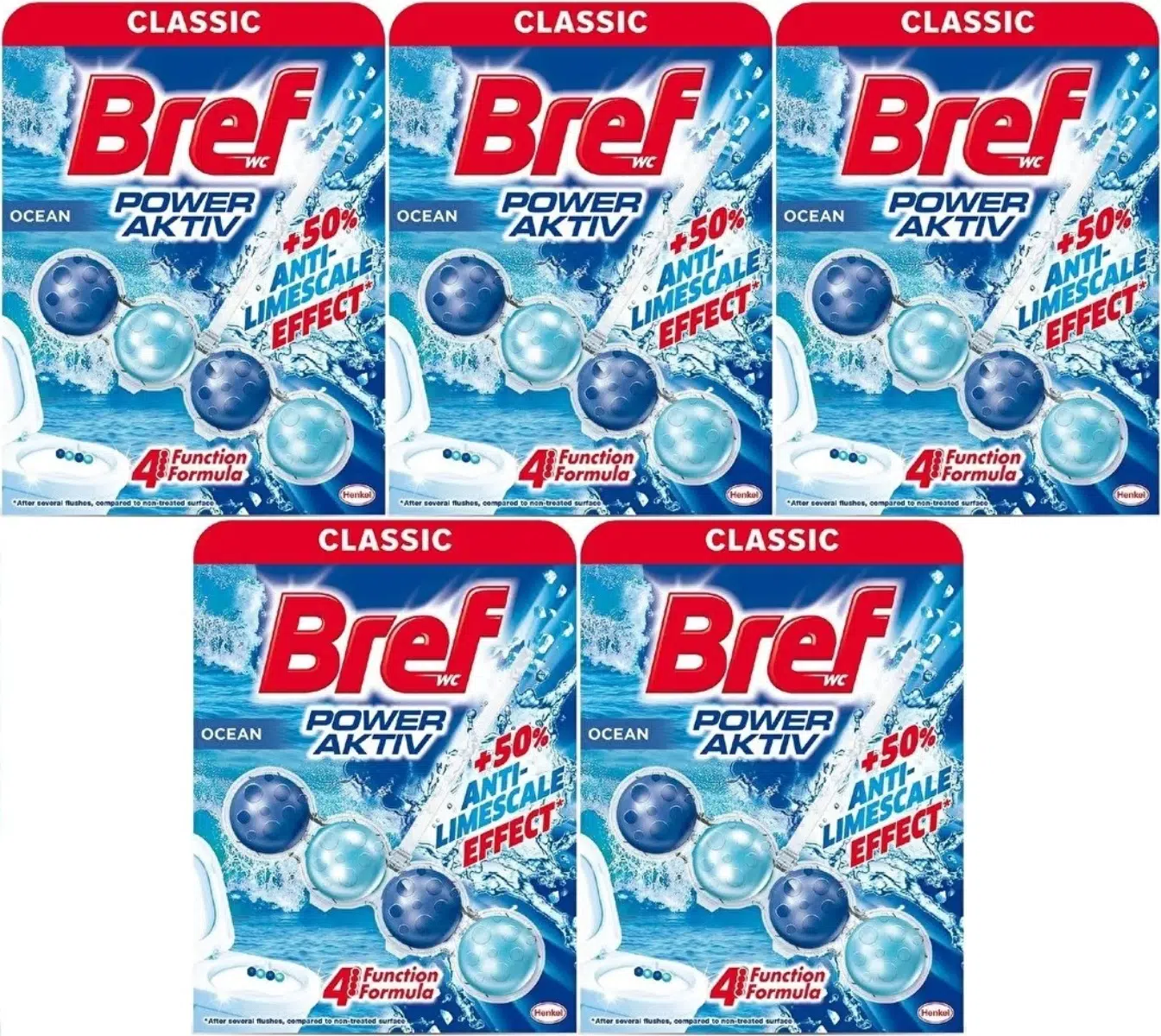 Bref Power Aktiv Klozet Bloğu Okyanus Kokulu (5 Li Set) (5PK*1)