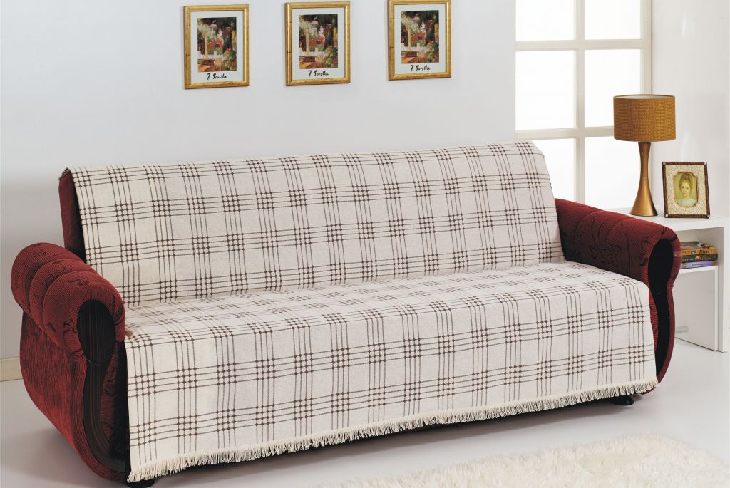 Buldan Pamuklu Kolsuz Koltuk-Çekyat Örtüsü (180x220) - Kahve Çizgili - 180x220cm Buldan Pamuklu Kolsuz Koltuk-Çekyat Örtüsü (180x220) - Kahve Çizgili - 180x220cm