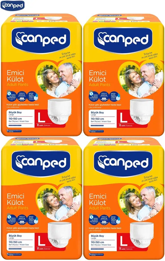 Canped Emici Külot Hasta Bezi Büyük-Large 32 Adet (4Pk*8)