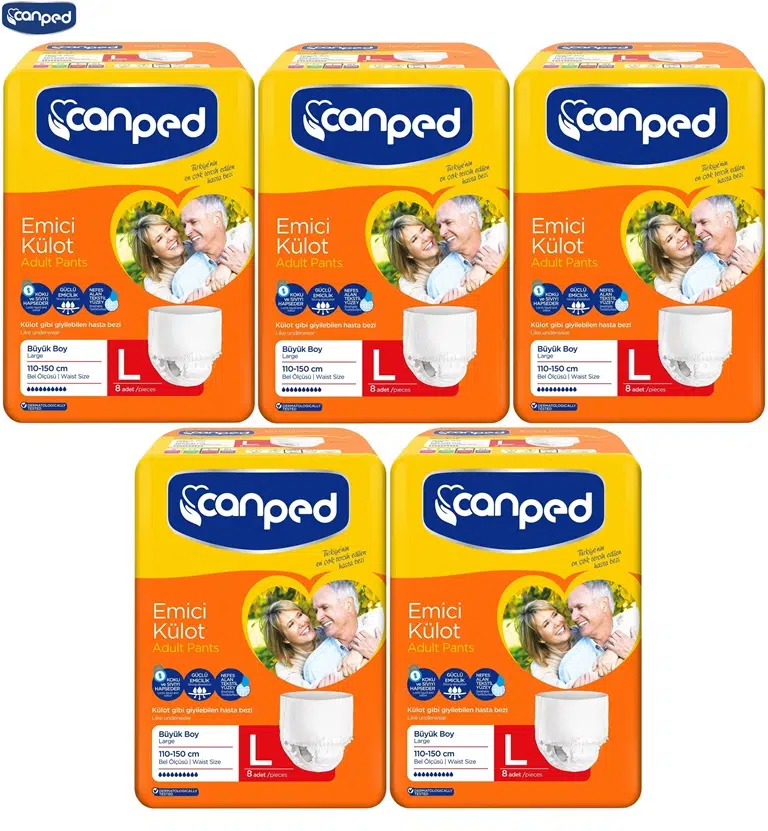 Canped Emici Külot Hasta Bezi Büyük-Large 40 Adet (5Pk*8)
