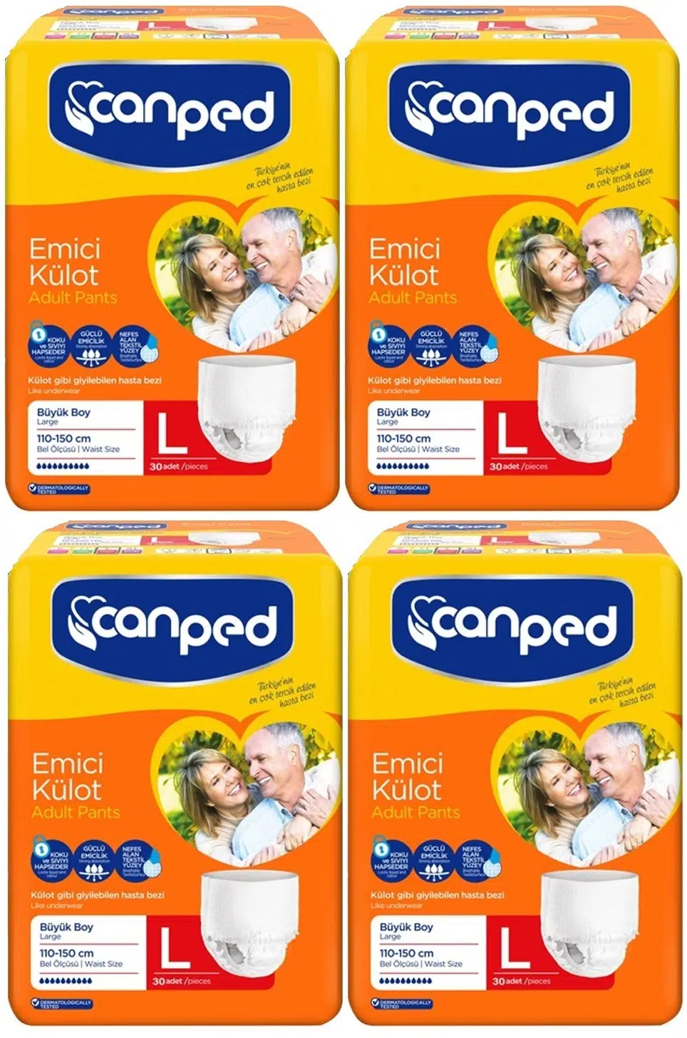 Canped Emici Külot Hasta Yetişkin Bezi L - Büyük - Large 120 Adet
