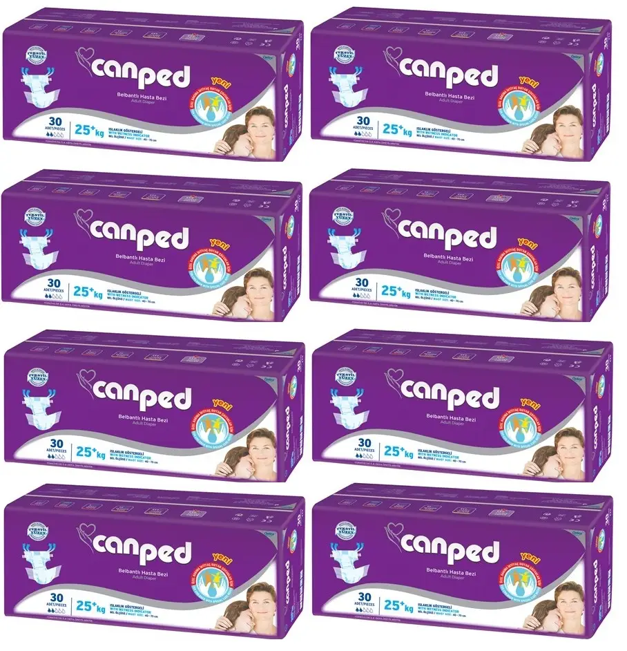 Canped Hasta Bezi Çoçuklar İçin Bel Bantlı Tekstil Yüzeyli 240 Adet Xs (8Pk*30) Canped Hasta Bezi Çoçuklar İçin Bel Bantlı Tekstil Yüzeyli 240 Adet Xs (8Pk*30)