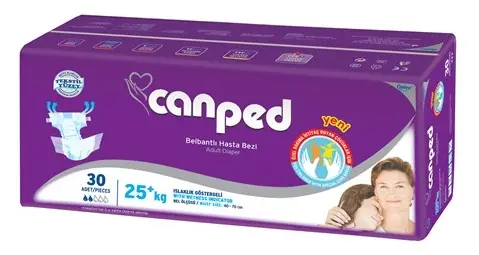 Canped Hasta Bezi Çoçuklar İçin Bel Bantlı Tekstil Yüzeyli 30 Adet XS Tekli Pk Canped Hasta Bezi Çoçuklar İçin Bel Bantlı Tekstil Yüzeyli 30 Adet XS Tekli Pk