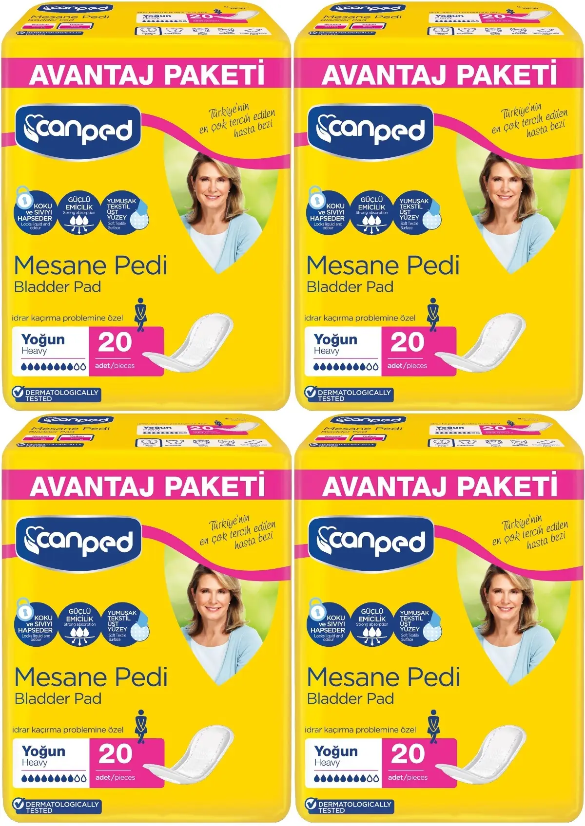 Canped Mesane Pedi Avantaj Pk Klasik L-Büyük Boy Yoğun 80 Adet Canped Mesane Pedi Avantaj Pk Klasik L-Büyük Boy Yoğun 80 Adet