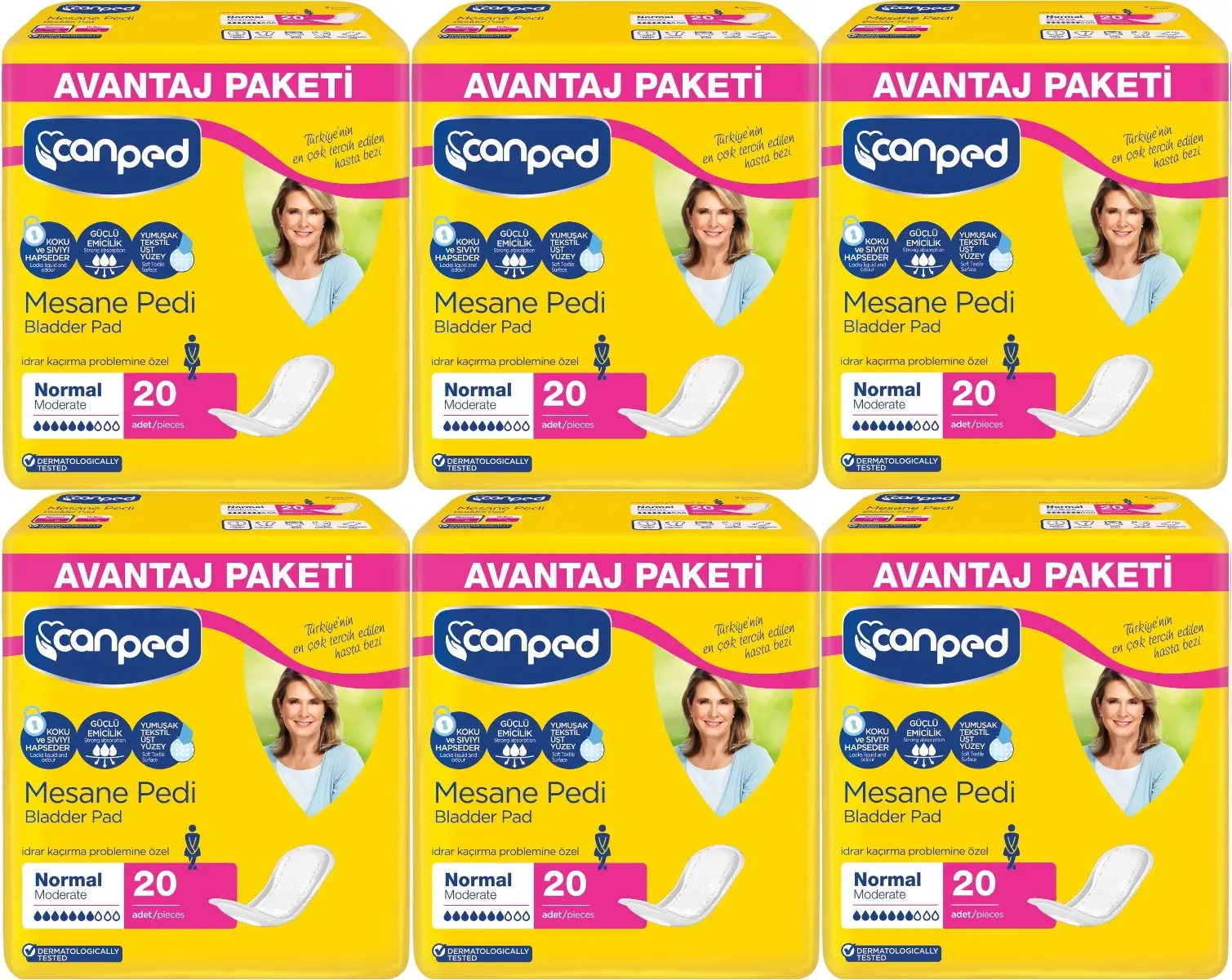 Canped Mesane Pedi Avantaj Pk Klasik M-Orta Boy Normal 120 Adet Canped Mesane Pedi Avantaj Pk Klasik M-Orta Boy Normal 120 Adet