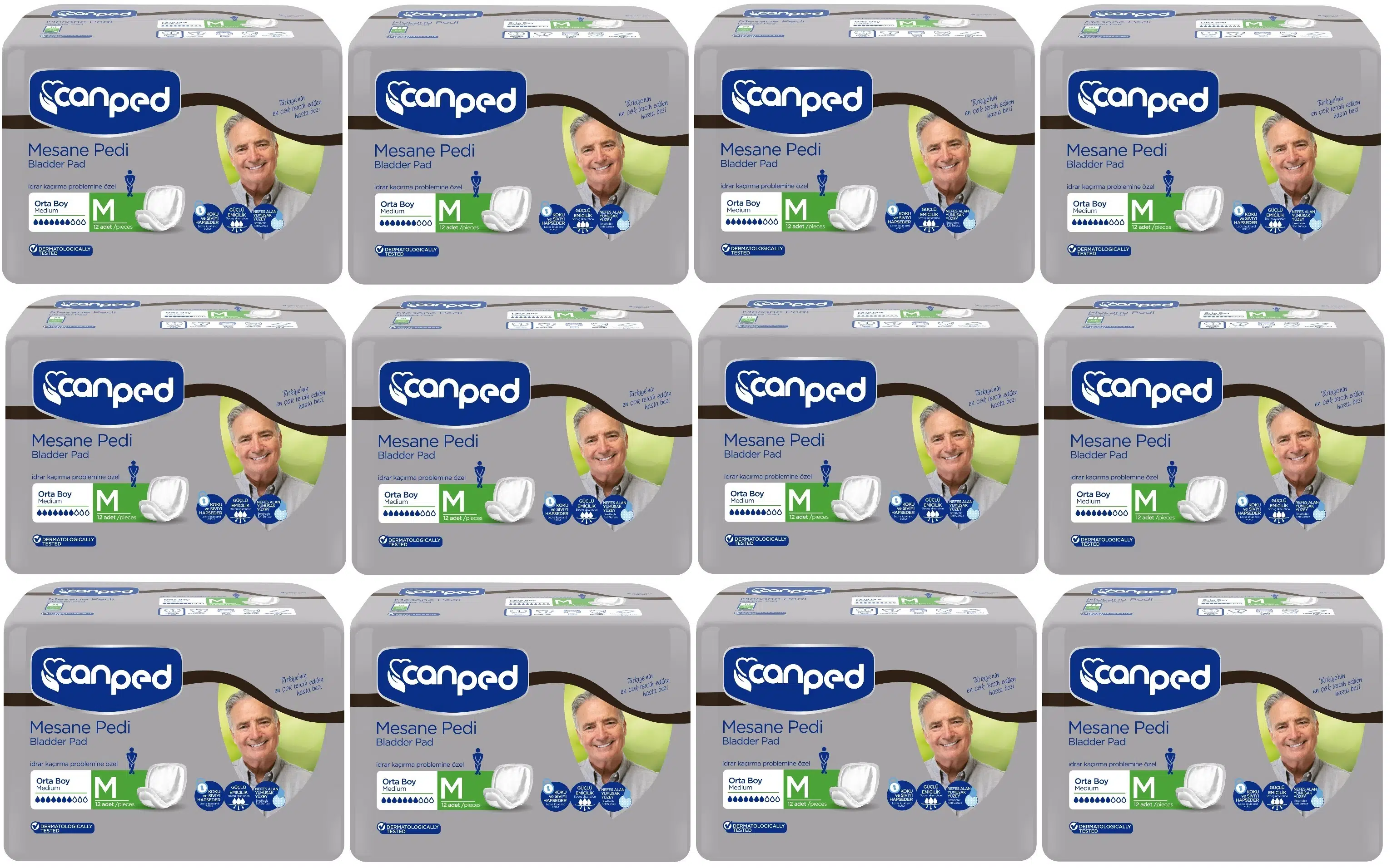 Canped Mesane Pedi Klasik Erkek M - Orta 144 Adet (12PK*12)