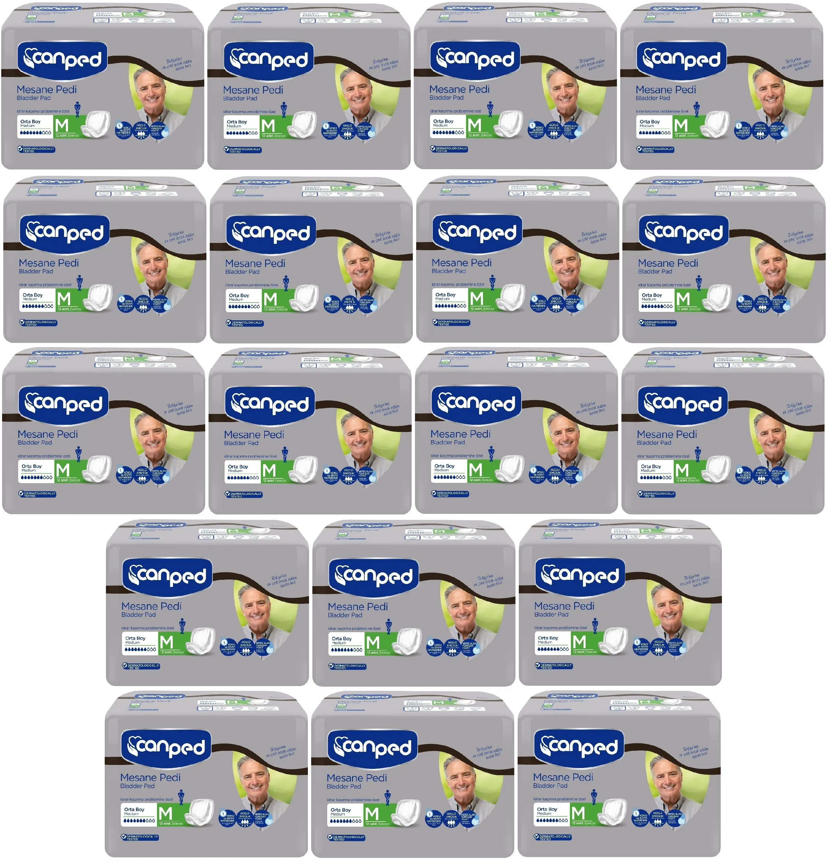 Canped Mesane Pedi Klasik Erkek M - Orta 216 Adet (18PK*12)