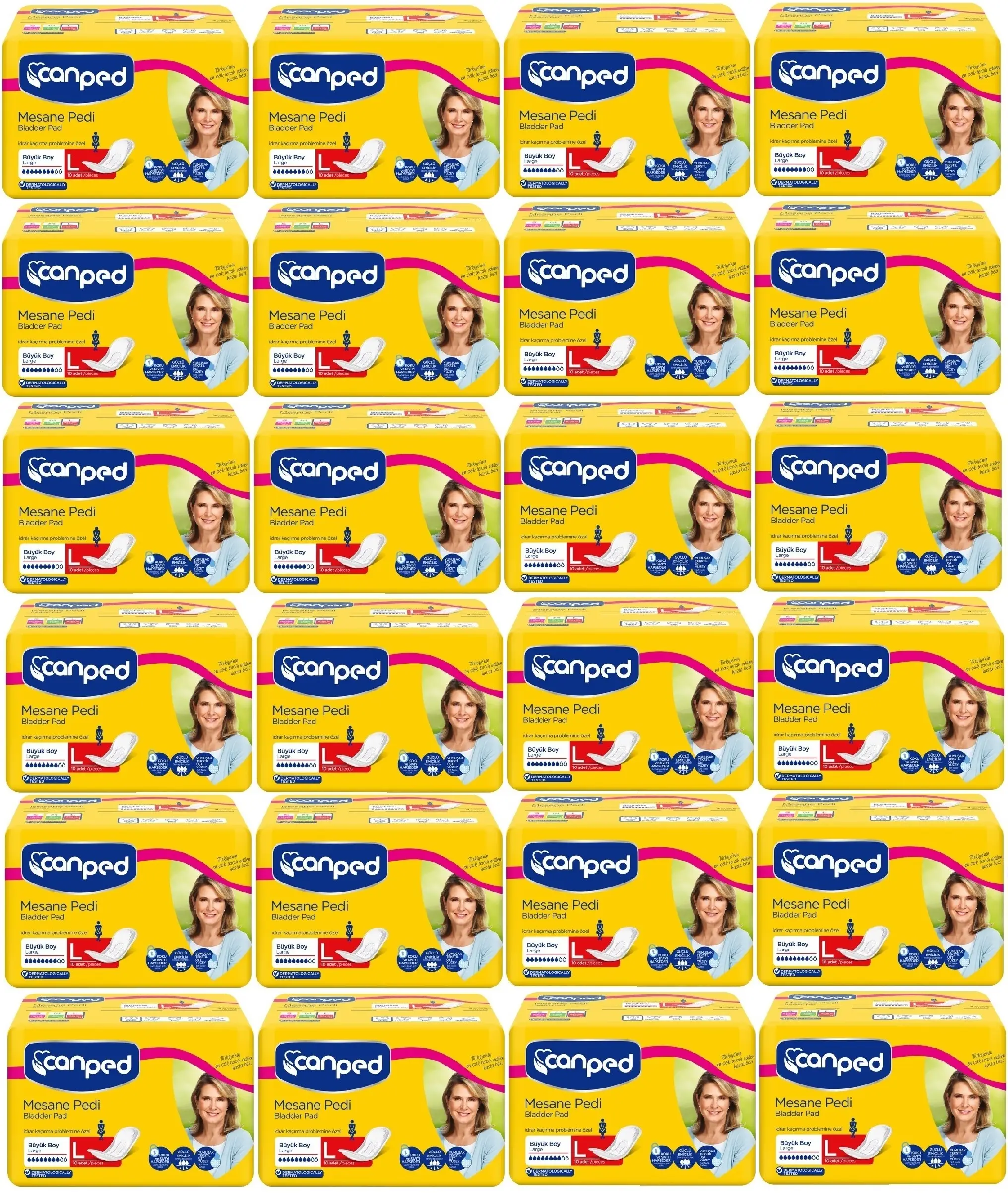 Canped Mesane Pedi Klasik L - Large - Büyük Boy 240 Adet (24PK*10) Canped Mesane Pedi Klasik L - Large - Büyük Boy 240 Adet (24PK*10)