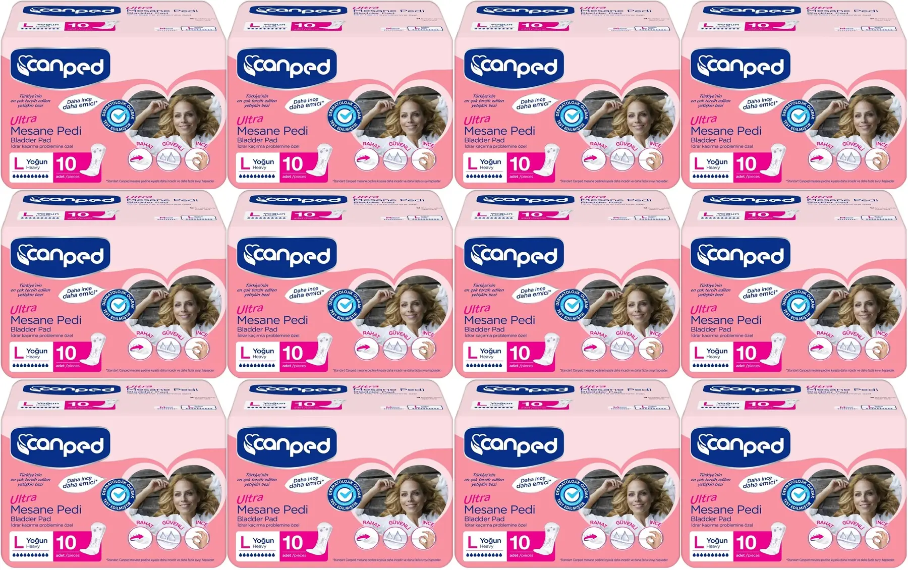 Canped Mesane Pedi Ultra L - Large - Büyük - Yoğun 120 Adet (12PK*10) Canped Mesane Pedi Ultra L - Large - Büyük - Yoğun 120 Adet (12PK*10)