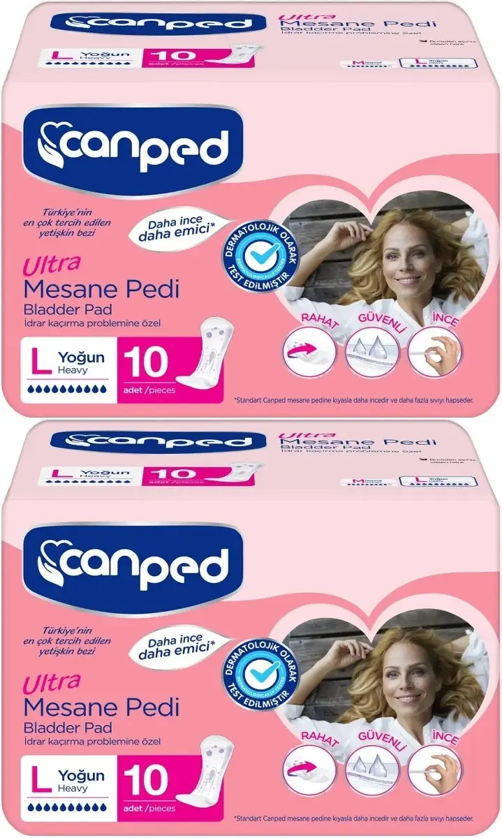 Canped Mesane Pedi Ultra L - Large - Büyük - Yoğun 20 Adet (2PK*10) Canped Mesane Pedi Ultra L - Large - Büyük - Yoğun 20 Adet (2PK*10)
