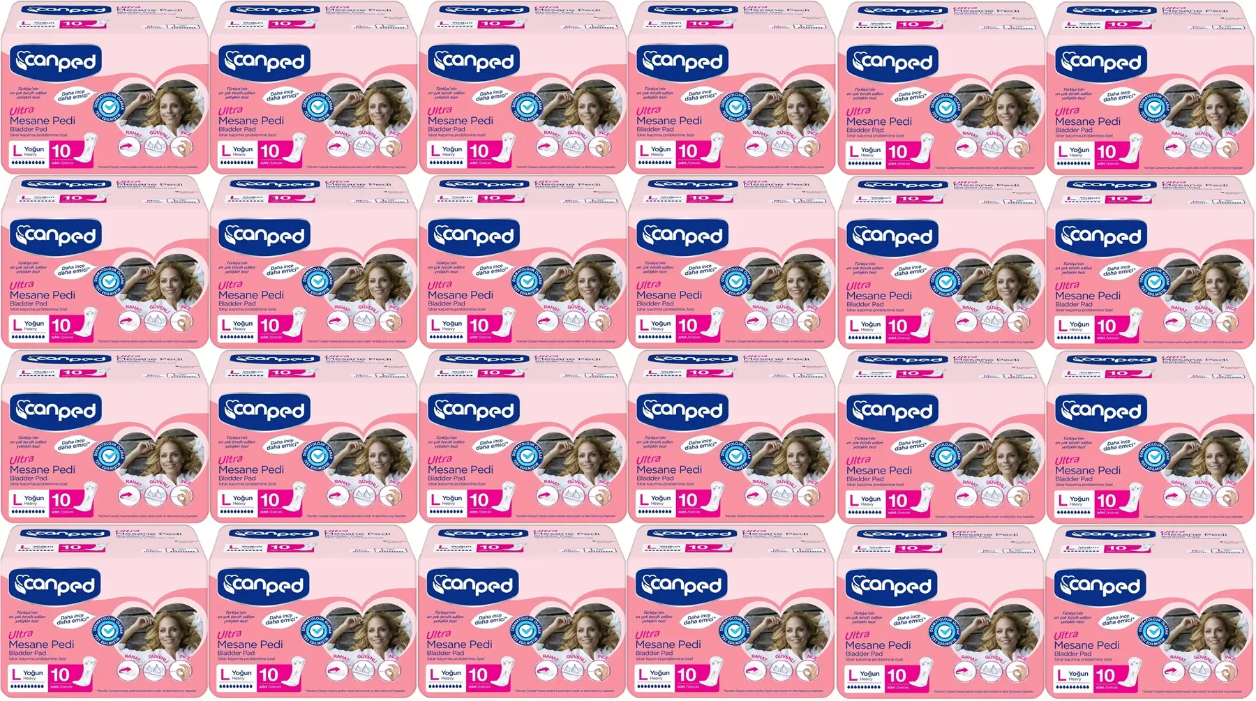 Canped Mesane Pedi Ultra L - Large - Büyük - Yoğun 240 Adet (24PK*10) Canped Mesane Pedi Ultra L - Large - Büyük - Yoğun 240 Adet (24PK*10)