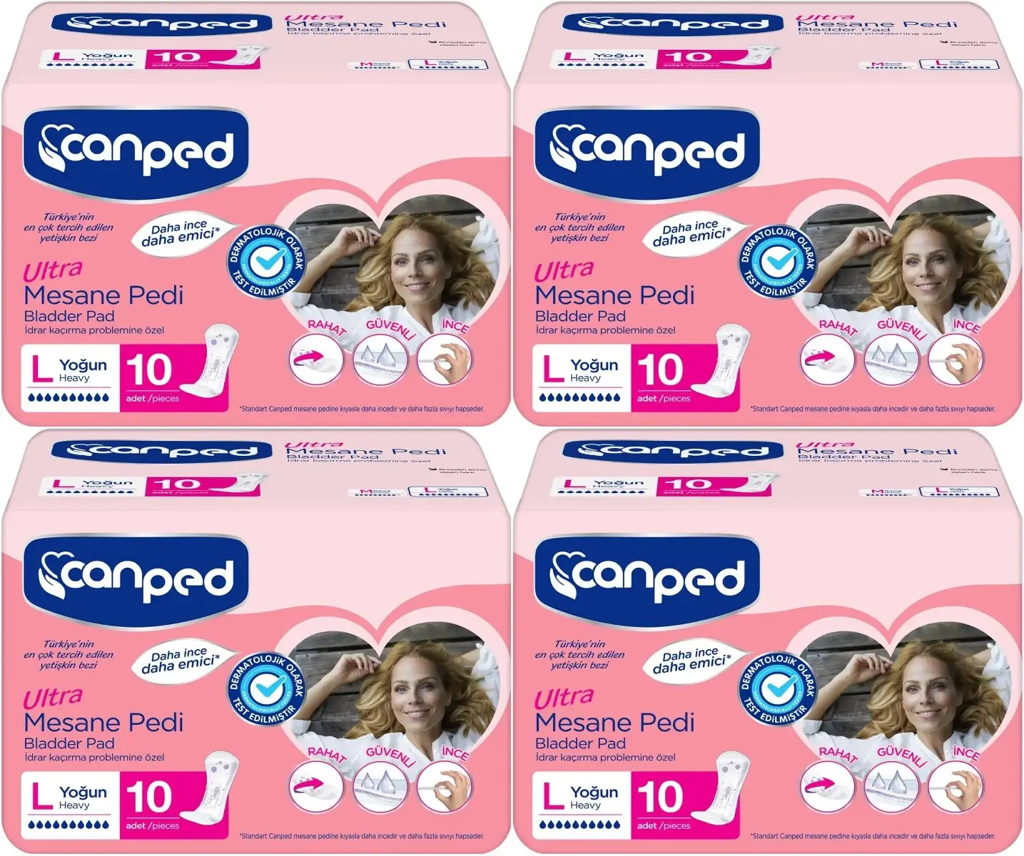 Canped Mesane Pedi Ultra L - Large - Büyük - Yoğun 40 Adet (4PK*10) Canped Mesane Pedi Ultra L - Large - Büyük - Yoğun 40 Adet (4PK*10)