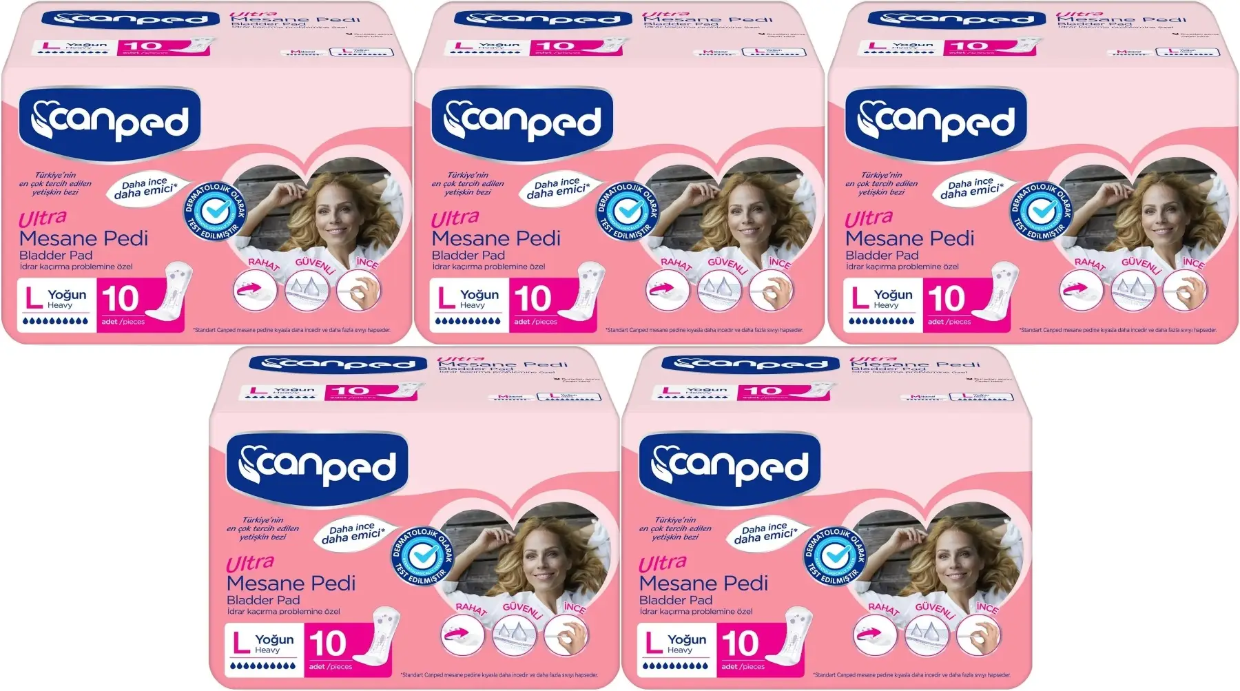 Canped Mesane Pedi Ultra L - Large - Büyük - Yoğun 50 Adet (5PK*10) Canped Mesane Pedi Ultra L - Large - Büyük - Yoğun 50 Adet (5PK*10)