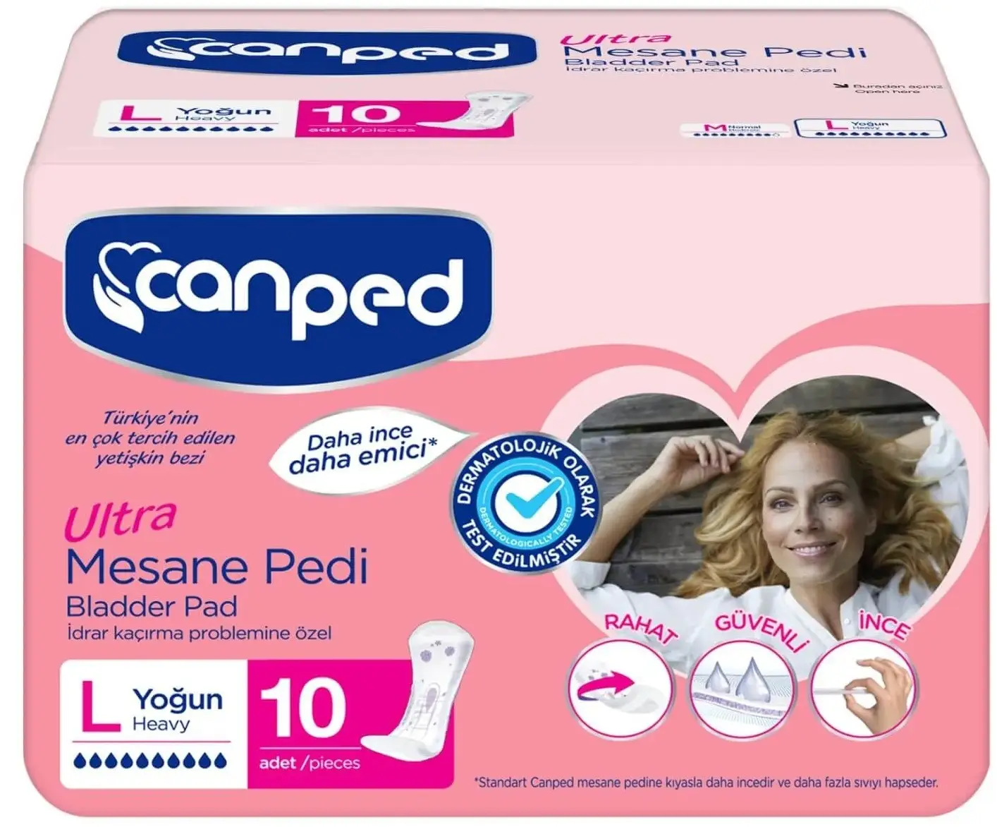 Canped Mesane Pedi Ultra L - Large - Büyük - Yoğun (İç Adet 10) Tekli Pk Canped Mesane Pedi Ultra L - Large - Büyük - Yoğun (İç Adet 10) Tekli Pk