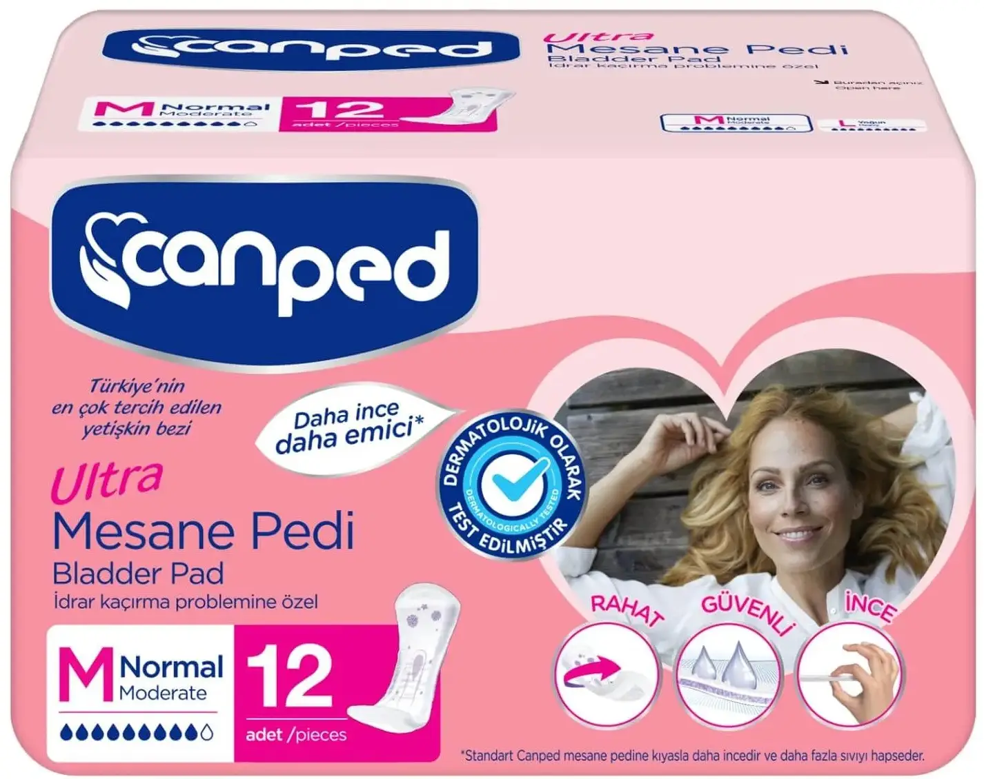 Canped Mesane Pedi Ultra M - Medium - Orta - Normal (İç Adet 12) Tekli Pk Canped Mesane Pedi Ultra M - Medium - Orta - Normal (İç Adet 12) Tekli Pk