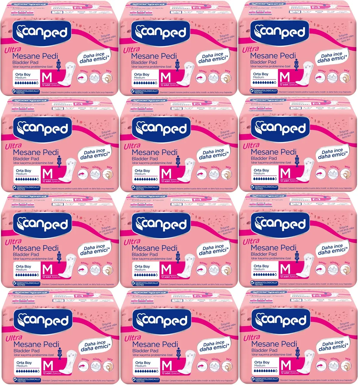 Canped Mesane Pedi Ultra M - Medium - Orta 144 Adet (12PK*12) Canped Mesane Pedi Ultra M - Medium - Orta 144 Adet (12PK*12)