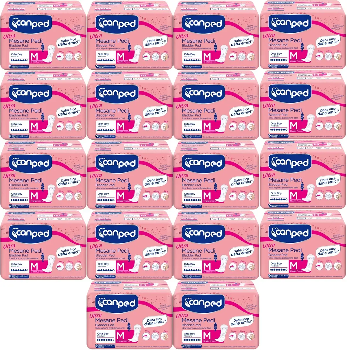 Canped Mesane Pedi Ultra M - Medium - Orta 216 Adet (18PK*12) Canped Mesane Pedi Ultra M - Medium - Orta 216 Adet (18PK*12)