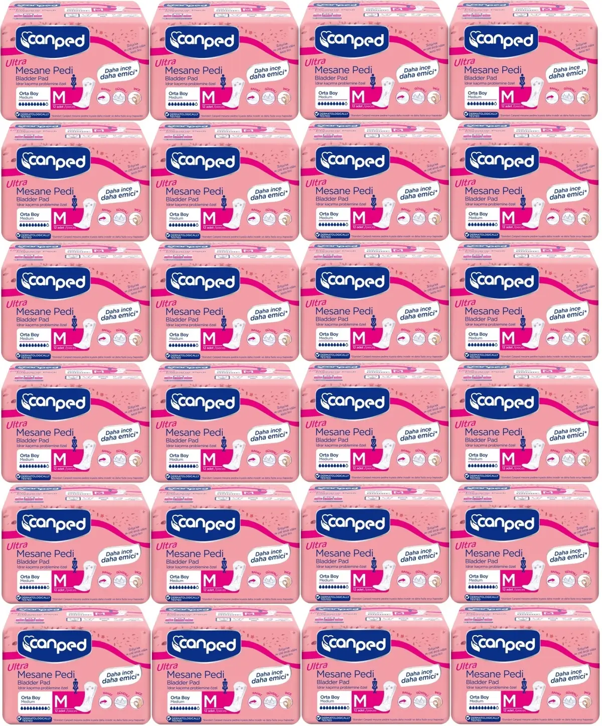 Canped Mesane Pedi Ultra M - Medium - Orta 288 Adet (24PK*12) Canped Mesane Pedi Ultra M - Medium - Orta 288 Adet (24PK*12)