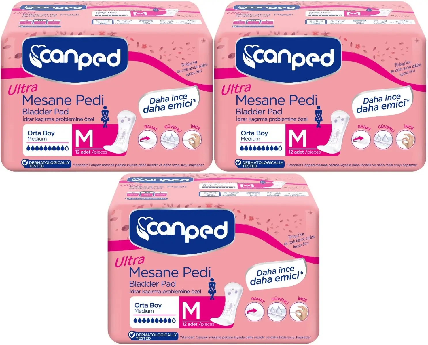 Canped Mesane Pedi Ultra M - Medium - Orta 36 Adet (3PK*12) Canped Mesane Pedi Ultra M - Medium - Orta 36 Adet (3PK*12)