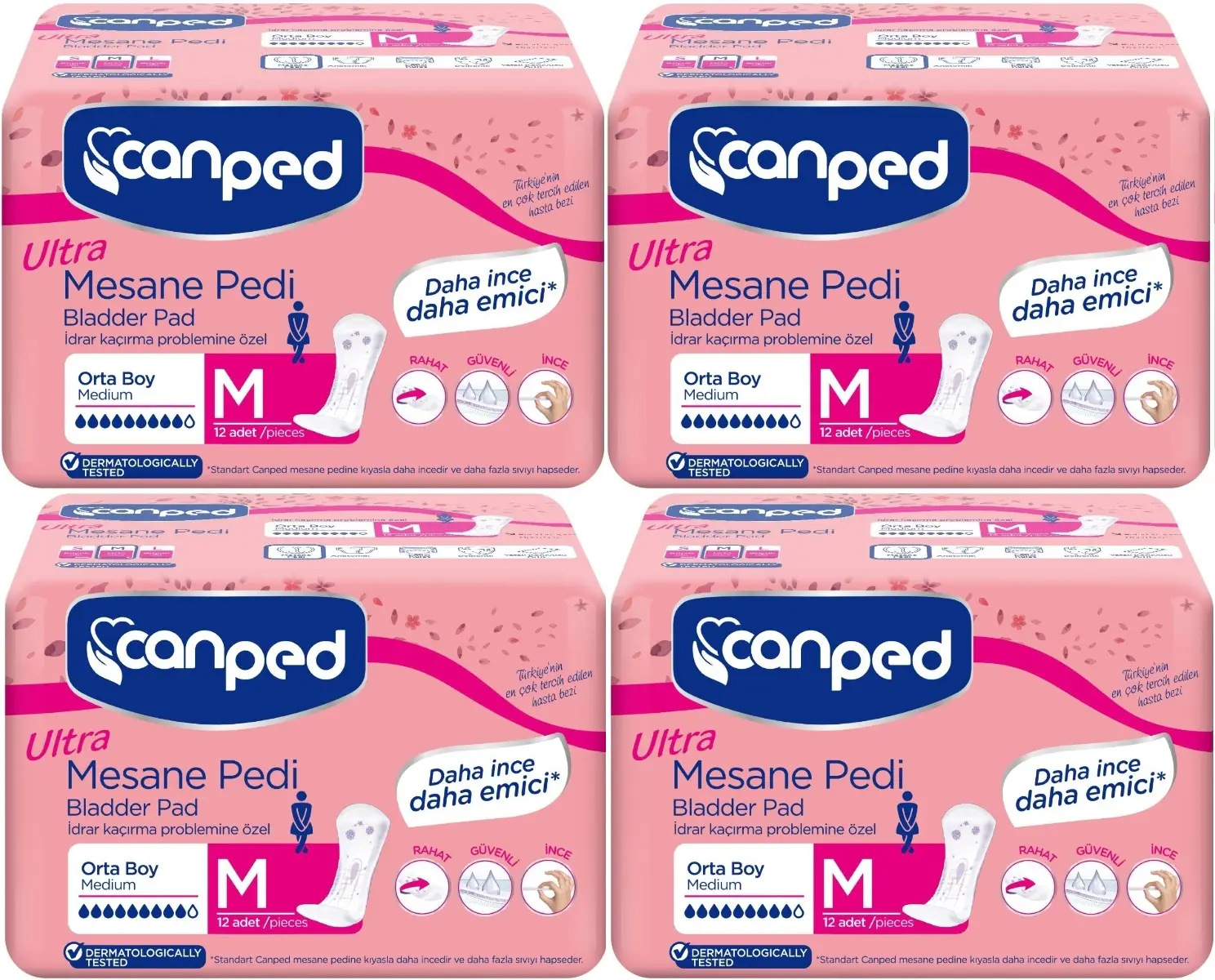 Canped Mesane Pedi Ultra M - Medium - Orta 48 Adet (4PK*12) Canped Mesane Pedi Ultra M - Medium - Orta 48 Adet (4PK*12)