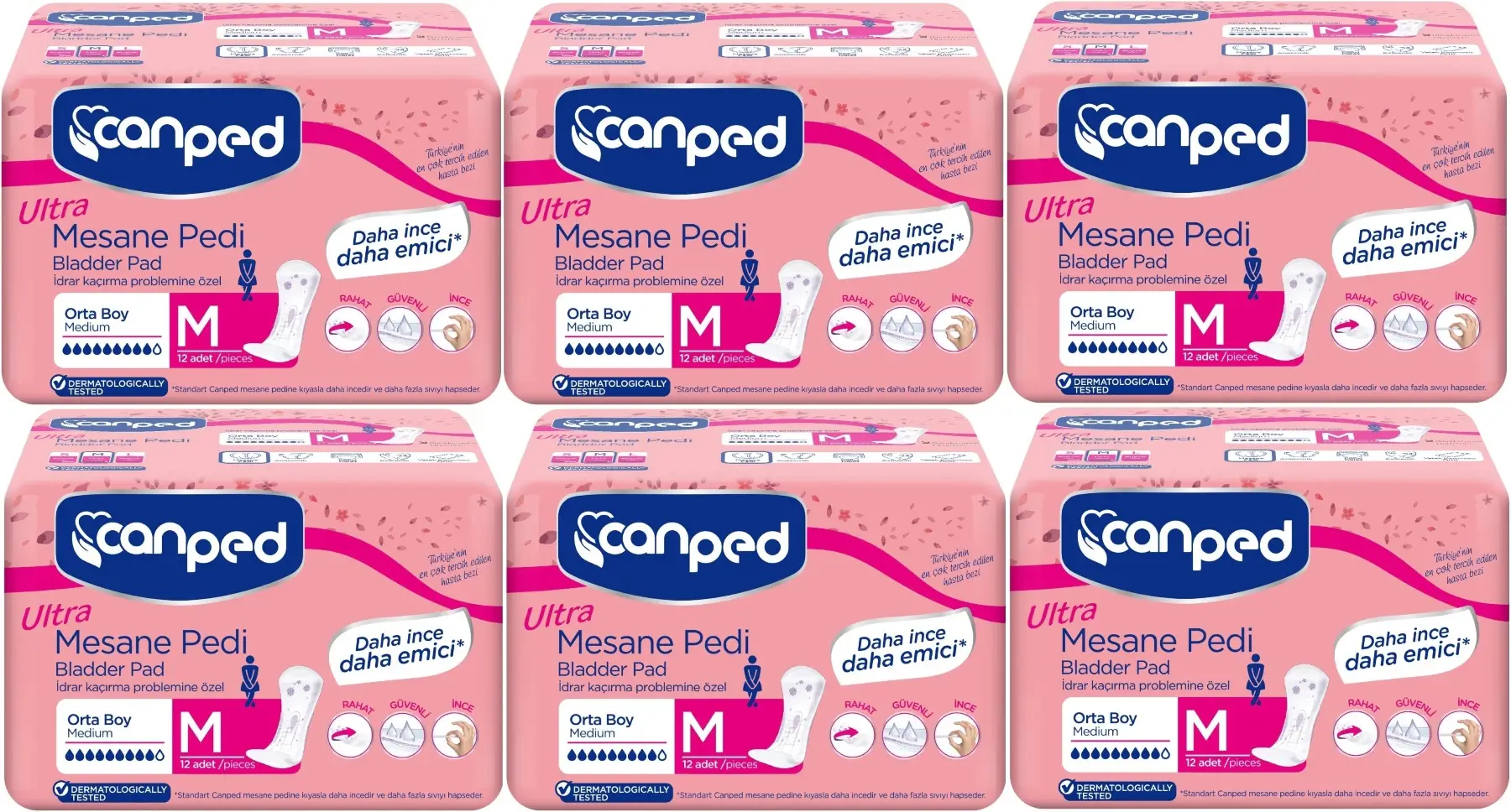 Canped Mesane Pedi Ultra M - Medium - Orta 72 Adet (6PK*12) Canped Mesane Pedi Ultra M - Medium - Orta 72 Adet (6PK*12)