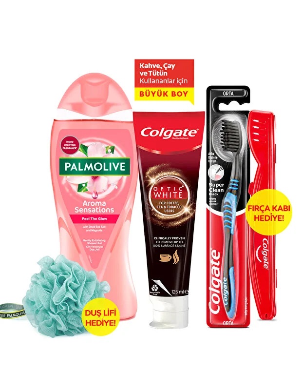 Colgate & Palmolive Avantaj PK (Diş Macunu 125ML+Diş Fırçası+Saklama Kabı+Duş Jeli 750ML+Banyo Lifi) Colgate & Palmolive Avantaj PK (Diş Macunu 125ML+Diş Fırçası+Saklama Kabı+Duş Jeli 750ML+Banyo Lifi)