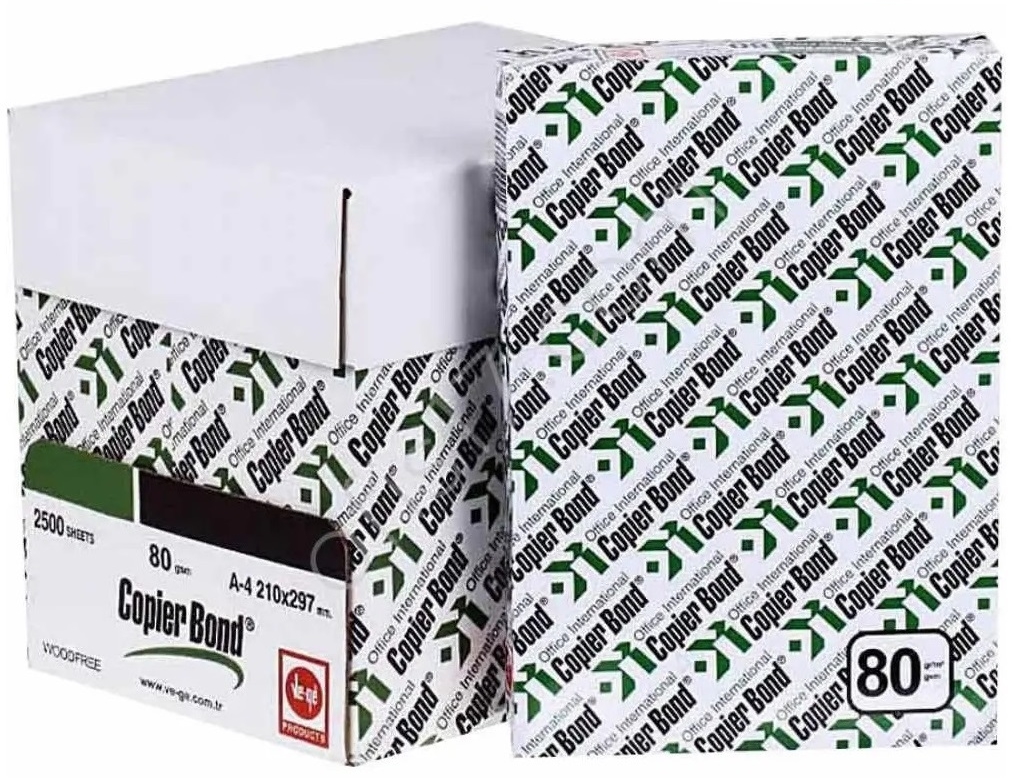 Copier Bond (Ve-Ge) A4 80GR/M2 Fotokopi Kağıdı 17500 Adet (35PK*500) Copier Bond (Ve-Ge) A4 80GR/M2 Fotokopi Kağıdı 17500 Adet (35PK*500)