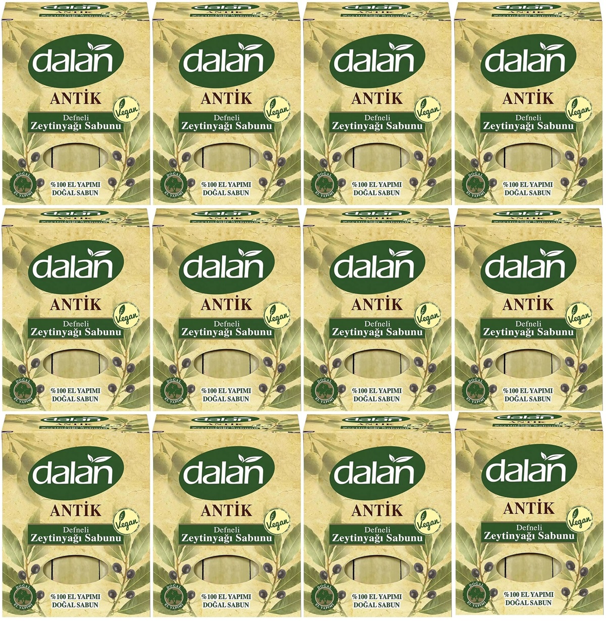 Dalan Antik Defneli Zeytinyağı Sabunu 900GR (12 Li Set) Dalan Antik Defneli Zeytinyağı Sabunu 900GR (12 Li Set)