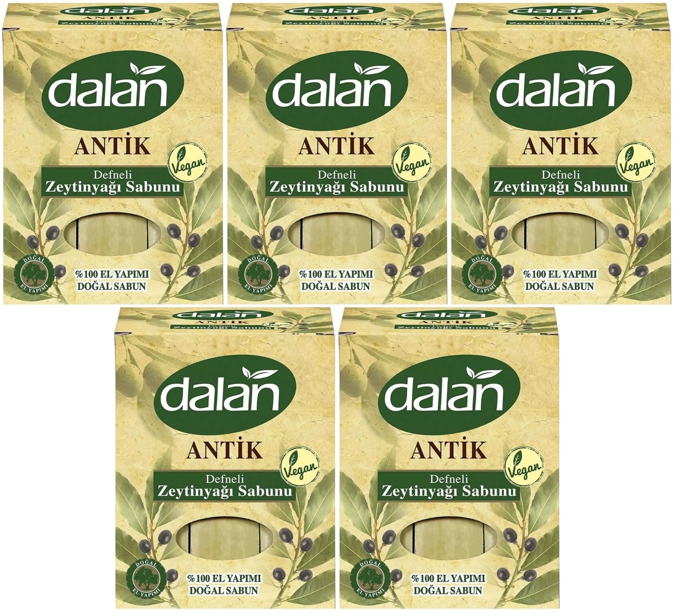Dalan Antik Defneli Zeytinyağı Sabunu 900GR (5 Li Set) Dalan Antik Defneli Zeytinyağı Sabunu 900GR (5 Li Set)
