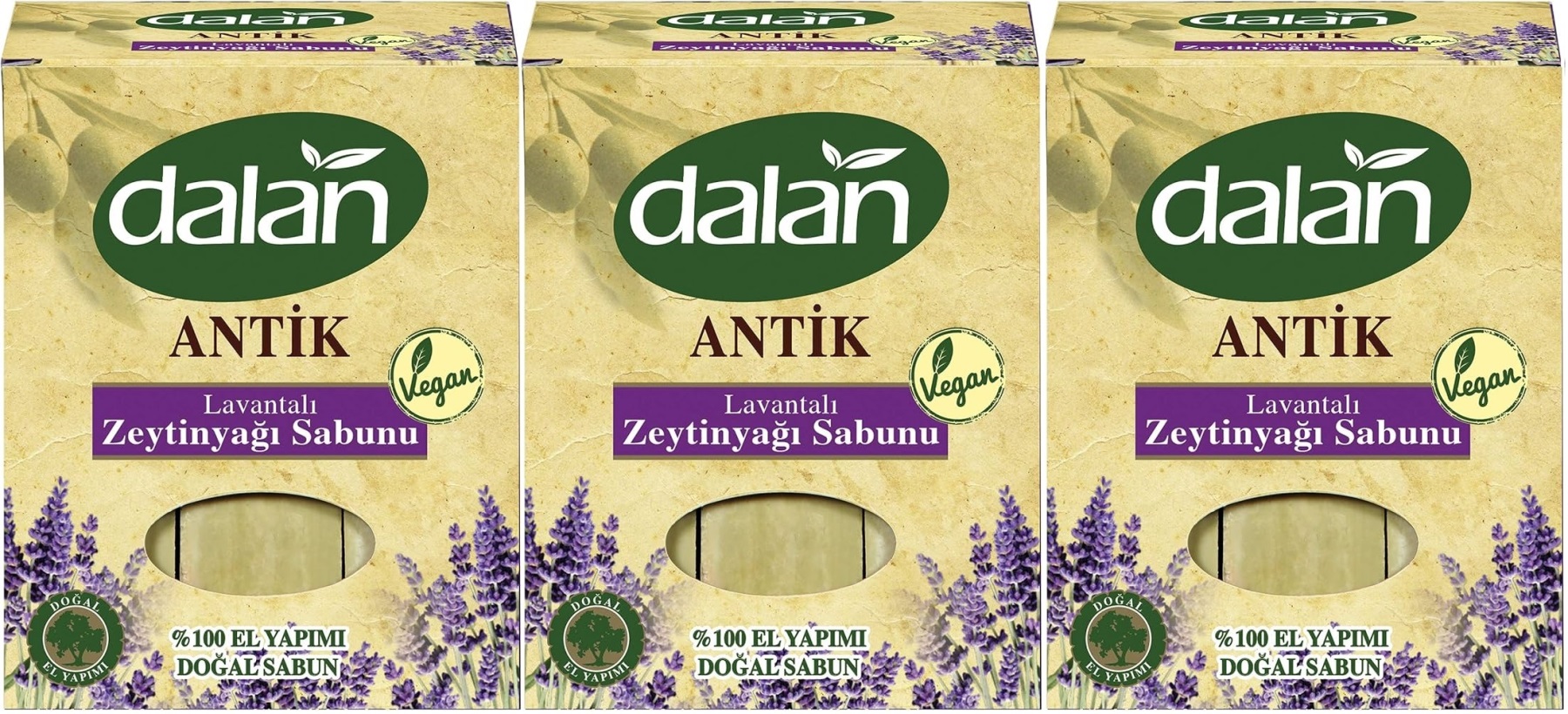 Dalan Antik Defneli Zeytinyağı Sabunu 900GR Lavantalı (3 Lü Set) Dalan Antik Defneli Zeytinyağı Sabunu 900GR Lavantalı (3 Lü Set)