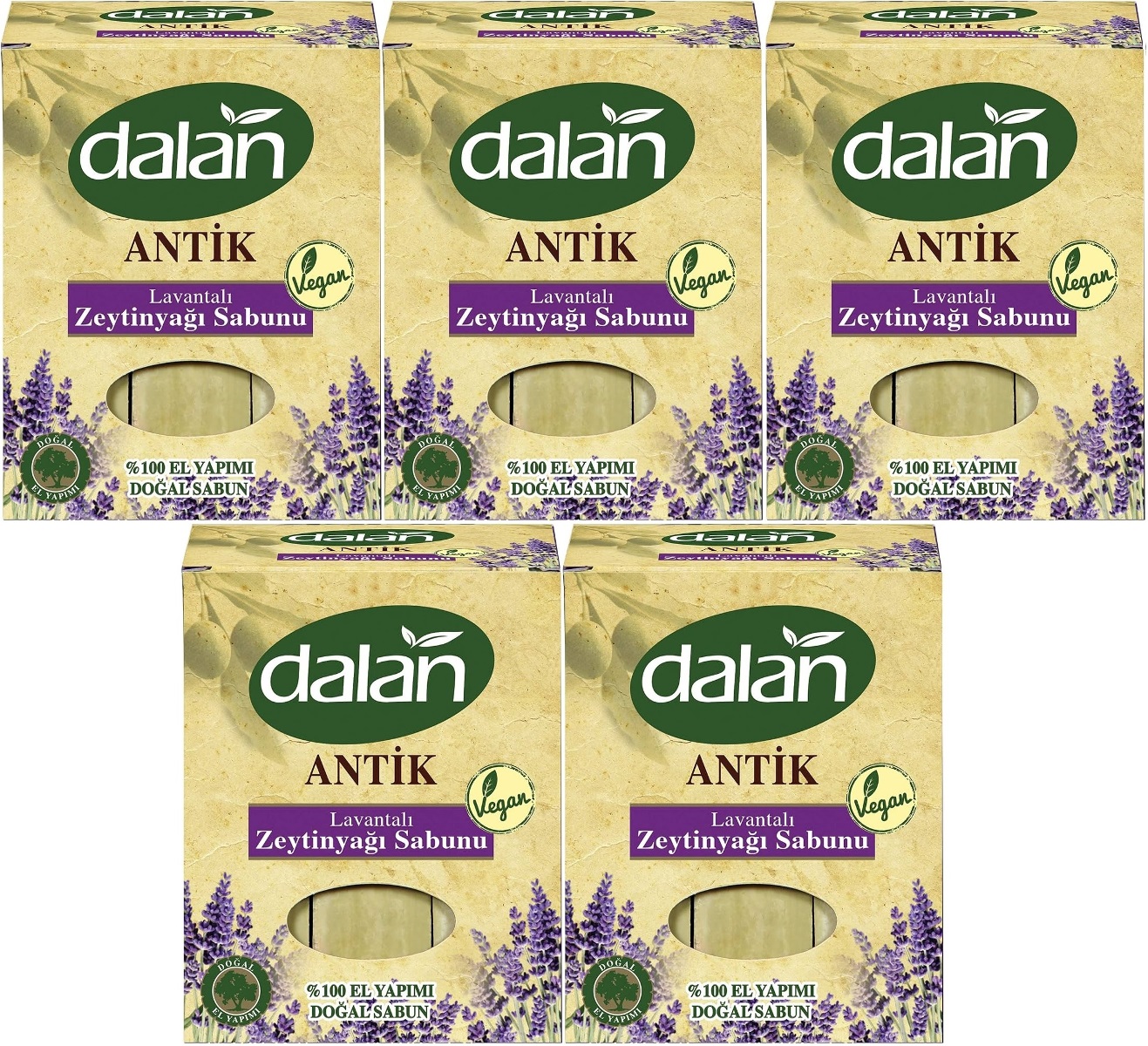 Dalan Antik Defneli Zeytinyağı Sabunu 900GR Lavantalı (5 Li Set) Dalan Antik Defneli Zeytinyağı Sabunu 900GR Lavantalı (5 Li Set)