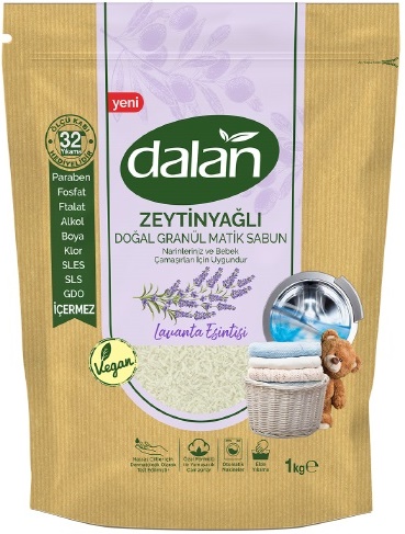 Dalan Doğal Granül Sabun Tozu 1Kg Doğal Bebekler İçin Lavanta Esintisi Dalan Doğal Granül Sabun Tozu 1Kg Doğal Bebekler İçin Lavanta Esintisi