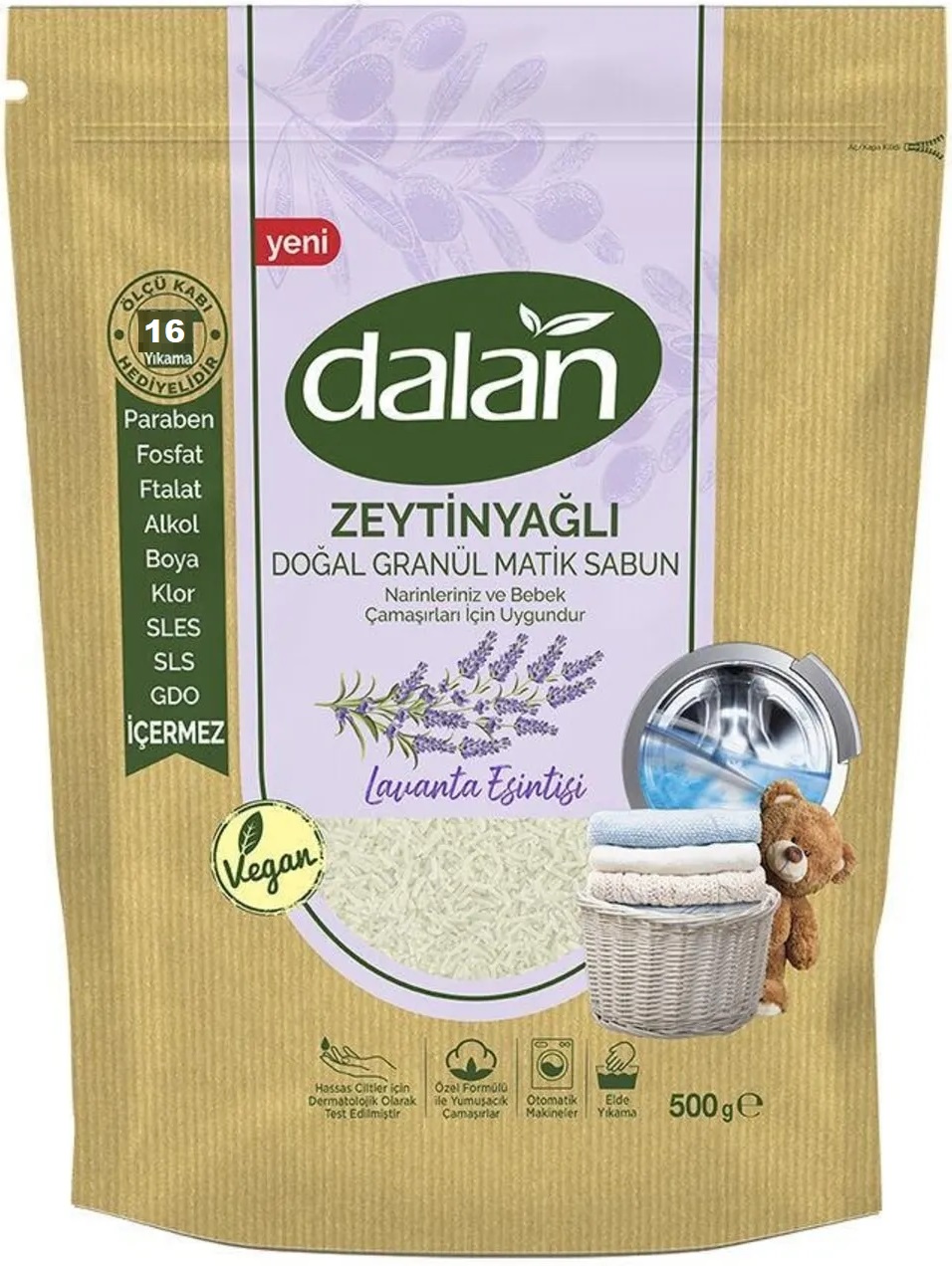 Dalan Doğal Granül Sabun Tozu 500GR Lavanta Esintisi (Doğal Bebekler İçin) Dalan Doğal Granül Sabun Tozu 500GR Lavanta Esintisi (Doğal Bebekler İçin)
