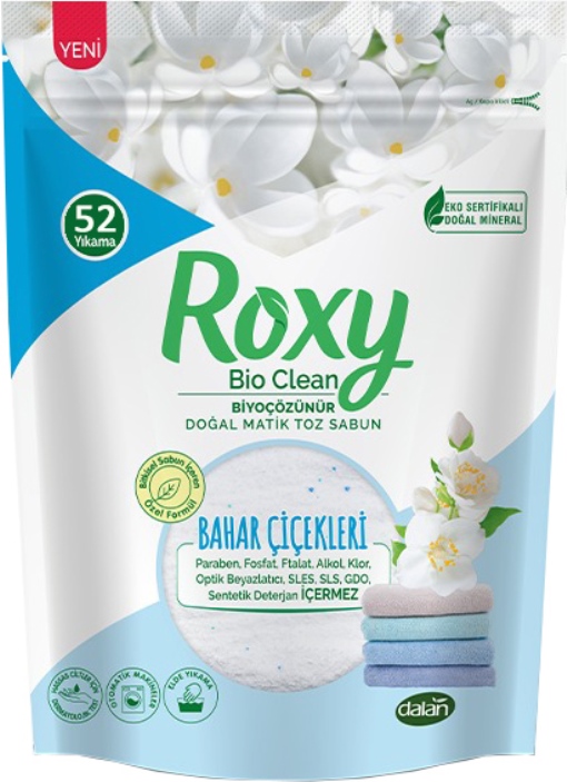 Dalan Roxy Bio Clean Matik Sabun Tozu 1.6Kg Bahar Çiçekleri (52 Yıkama) Dalan Roxy Bio Clean Matik Sabun Tozu 1.6Kg Bahar Çiçekleri (52 Yıkama)