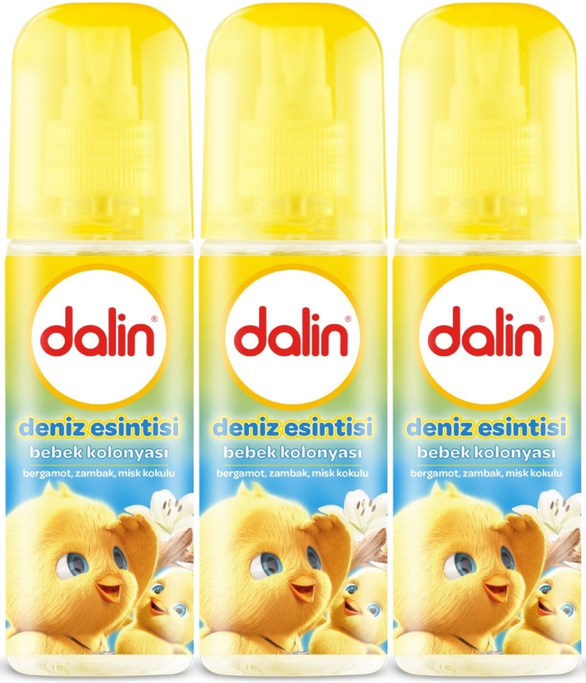 Dalin Bebek Kolonyası 150ML Deniz Esintisi (Bergomat-Zambak-Misk Kokulu) (3 Lü Set) Dalin Bebek Kolonyası 150ML Deniz Esintisi (Bergomat-Zambak-Misk Kokulu) (3 Lü Set)